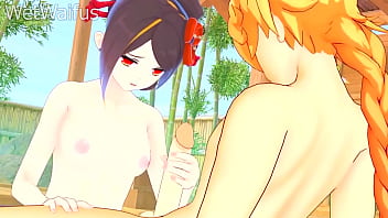 Chiori’nin Amını Beyaz Sıcak Döllerle Temizlemek İstiyor – Genshin Impact Hentai